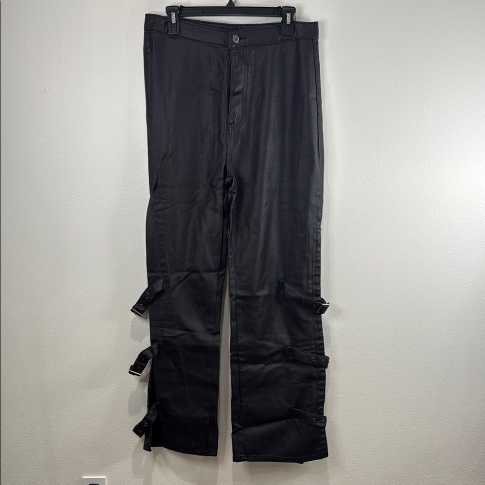 PrettyLittleThing Black Cargo Pants with Adjustable Straps